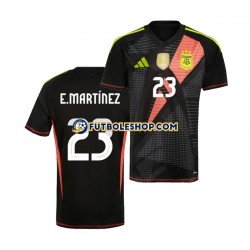 Primera Equipación del Argentina Portero Emiliano Martinez 23 Copa America 2024 Negro Manga Corta para Hombre