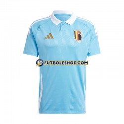 Segunda Equipación del Bélgica Euro 2024 Azul Manga Corta para Hombre