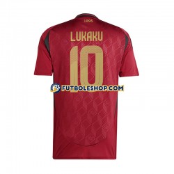 Primera Equipación del Bélgica Romelu Lukaku 10 Euro 2024 Rojo Manga Corta para Hombre
