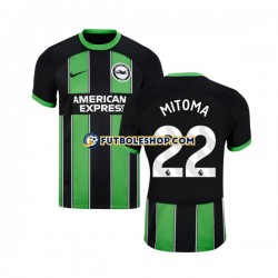 Segunda Equipación del Brighton Hove Albion Mitoma 22 2023-2024 Manga Corta para Hombre