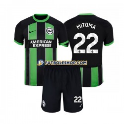 Segunda Equipación del Brighton Hove Albion Mitoma 22 2023-2024 Manga Corta para Niño (Camiseta y pantalón)