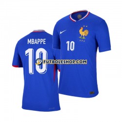 Primera Equipación del Francia Kylian Mbappe 10 Euro 2024 Azul Manga Corta para Hombre