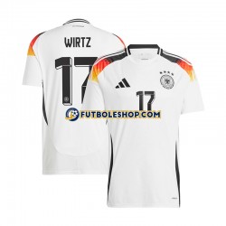Primera Equipación del Alemania Florian Wirtz 17 Euro 2024 Blanco Manga Corta para Hombre