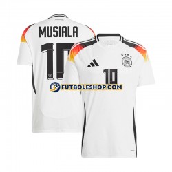 Primera Equipación del Alemania Jamal Musiala 10 Euro 2024 Blanco Manga Corta para Hombre