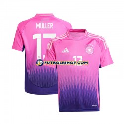 Segunda Equipación del Alemania Thomas Muller 13 Euro 2024 Manga Corta para Hombre