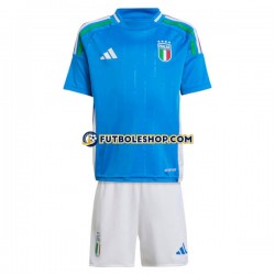 Primera Equipación del Italia Euro 2024 Azul Manga Corta para Niño (Camiseta y pantalón)