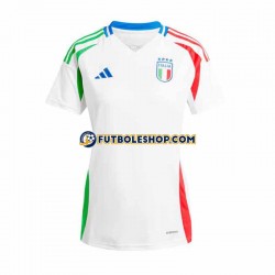Segunda Equipación del Italia Euro 2024 Blanco Manga Corta para Mujer