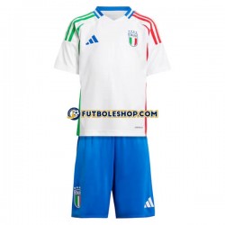 Segunda Equipación del Italia Euro 2024 Blanco Manga Corta para Niño (Camiseta y pantalón)