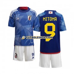Primera Equipación del Japón Mitoma 9 World Cup 2022 Manga Corta para Niño (Camiseta y pantalón)