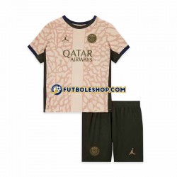 Cuarta Equipación del Paris Saint-Germain 2023-2024 Manga Corta para Niño (Camiseta y pantalón)