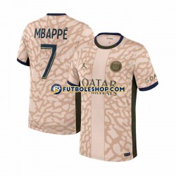 Cuarta Equipación del Paris Saint-Germain Kylian Mbappe 7 2023-2024 Manga Corta para Hombre