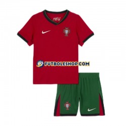 Primera Equipación del Portugal Euro 2024 Rojo Manga Corta para Niño (Camiseta y pantalón)