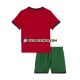 Primera Equipación del Portugal Euro 2024 Rojo Manga Corta para Niño (Camiseta y pantalón)