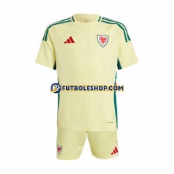 Segunda Equipación del Gales 2024 Manga Corta para Niño (Camiseta y pantalón)