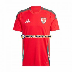 Primera Equipación del Gales 2024 Rojo Manga Corta para Hombre