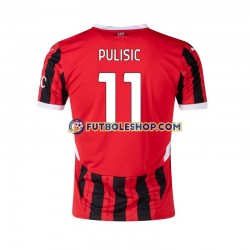 Primera Equipación del AC Milan Pulisic 11 2024-2025 Manga Corta para Hombre
