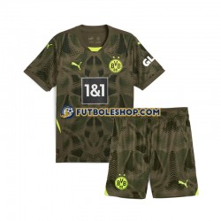 Primera Equipación del Borussia Dortmund Portero 2024-2025 Manga Corta para Niño (Camiseta y pantalón)