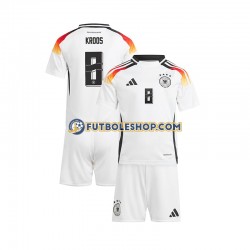 Primera Equipación del Alemania Toni Kroos 8 Euro 2024 Manga Corta para Niño (Camiseta y pantalón)