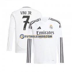 Primera Equipación del Real Madrid Vinicius Junior 7 2024-2025 Blanco ML para Hombre