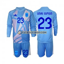 Primera Equipación del España Portero Unai Simon 23 Euro 2024 ML para Niño (Camiseta y pantalón)