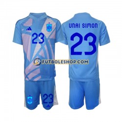Primera Equipación del España Portero Unai Simon 23 Euro 2024 Manga Corta para Niño (Camiseta y pantalón)