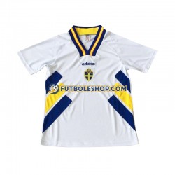 Segunda Equipación del Suecia Retro 1994 Manga Corta para Hombre
