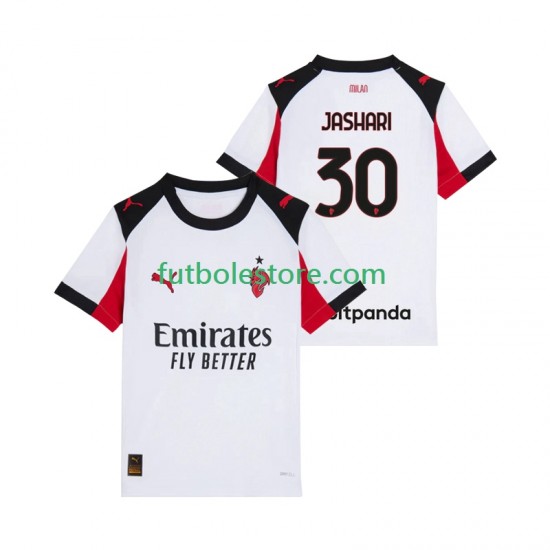 Segunda Equipación del AC Milan Ardon Jashari 30 2025-2026 Manga Corta para Hombre