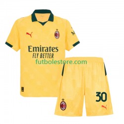Tercera Equipación del AC Milan Ardon Jashari 30 2025-2026 Manga Corta para Niño (Camiseta y pantalón)