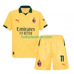 Tercera Equipación del AC Milan Christian Pulisic 11 2025-2026 Manga Corta para Niño (Camiseta y pantalón)