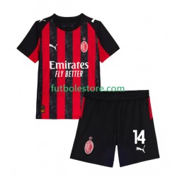 Primera Equipación del AC Milan Luca Modric 14 2025-2026 Manga Corta para Niño (Camiseta y pantalón)