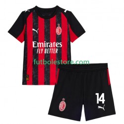 Primera Equipación del AC Milan Luca Modric 14 2025-2026 Manga Corta para Niño (Camiseta y pantalón)