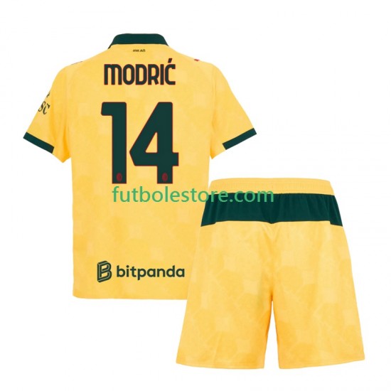 Tercera Equipación del AC Milan Luca Modric 14 2025-2026 Manga Corta para Niño (Camiseta y pantalón)