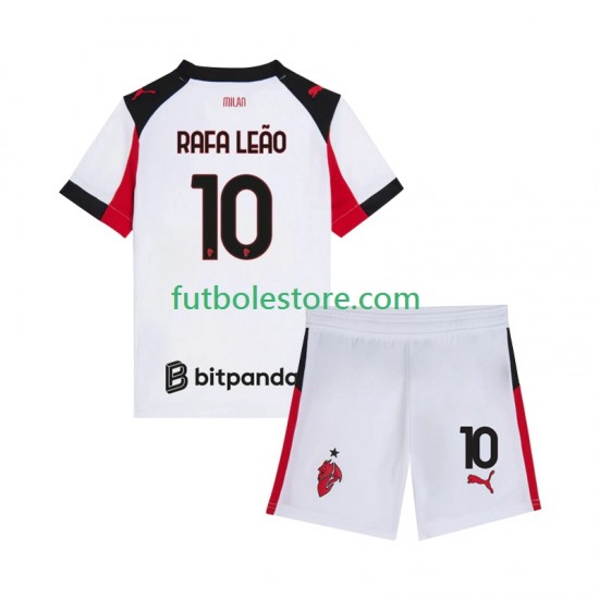 Segunda Equipación del AC Milan Rafael Leao 10 2025-2026 Manga Corta para Niño (Camiseta y pantalón) Segunda Equipación del AC Milan Rafael Leao 10 2025-2026 Manga Corta para Niño (Camiseta y pantalón)