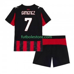 Primera Equipación del AC Milan Santiago Gimenez 7 2025-2026 Manga Corta para Niño (Camiseta y pantalón) Primera Equipación del AC Milan Santiago Gimenez 7 2025-2026 Manga Corta para Niño (Camiseta y pantalón)