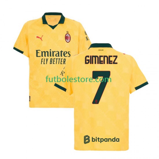 Tercera Equipación del AC Milan Santiago Gimenez 7 2025-2026 Manga Corta para Hombre Tercera Equipación del AC Milan Santiago Gimenez 7 2025-2026 Manga Corta para Hombre