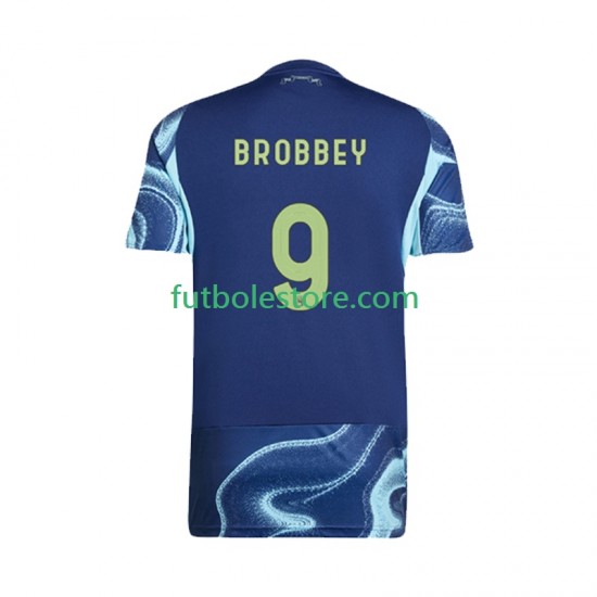 Segunda Equipación del AFC Ajax Brian Brobbey 9 2025-2026 Manga Corta para Hombre