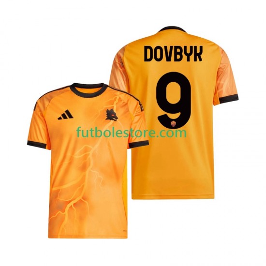 Segunda Equipación del AS Roma Artem Dovbyk 9 2025-2026 Manga Corta para Hombre
