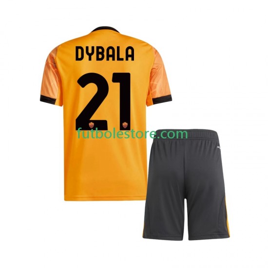 Segunda Equipación del AS Roma Dybala 21 2025-2026 Manga Corta para Niño (Camiseta y pantalón)