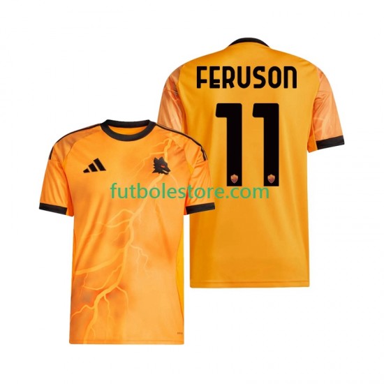 Segunda Equipación del AS Roma Evan Ferguson 11 2025-2026 Manga Corta para Hombre