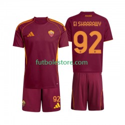 Primera Equipación del AS Roma Stephan El Shaarawy 92 2025-2026 Manga Corta para Niño (Camiseta y pantalón)