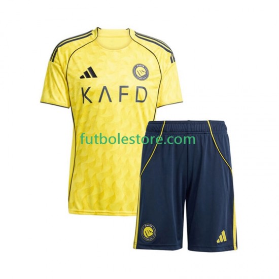 Primera Equipación del Al Nassr 2025-2026 Manga Corta para Niño (Camiseta y pantalón) Primera Equipación del Al Nassr 2025-2026 Manga Corta para Niño (Camiseta y pantalón)