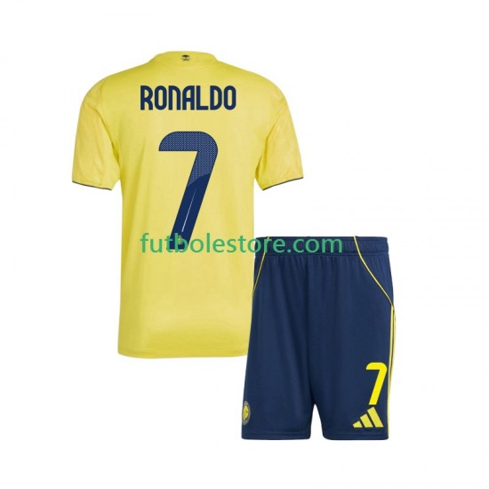 Primera Equipación del Al Nassr Cristiano Ronaldo 7 2025-2026 Manga Corta para Niño (Camiseta y pantalón) Primera Equipación del Al Nassr Cristiano Ronaldo 7 2025-2026 Manga Corta para Niño (Camiseta y pantalón)