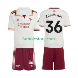 Tercera Equipación del Arsenal Martin Zubimendi 36 2025-2026 Manga Corta para Niño (Camiseta y pantalón)