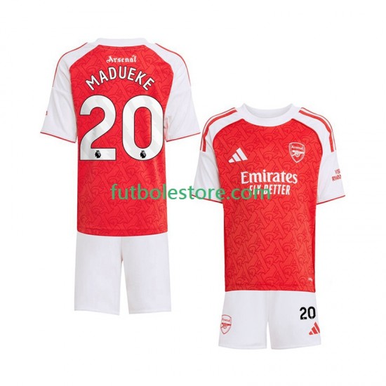Primera Equipación del Arsenal Noni Madueke 20 2025-2026 Manga Corta para Niño (Camiseta y pantalón)