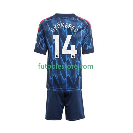 Segunda Equipación del Arsenal Viktor Gyokeres 14 2025-2026 Manga Corta para Niño (Camiseta y pantalón)