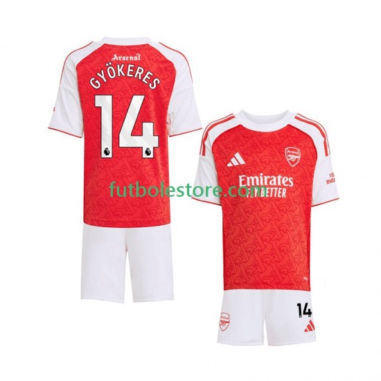 Primera Equipación del Arsenal Viktor Gyokeres 14 2025-2026 Manga Corta para Niño (Camiseta y pantalón)
