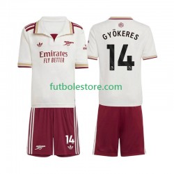 Tercera Equipación del Arsenal Viktor Gyokeres 14 2025-2026 Manga Corta para Niño (Camiseta y pantalón)