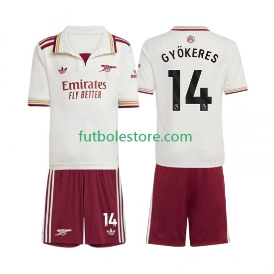 Tercera Equipación del Arsenal Viktor Gyokeres 14 2025-2026 Manga Corta para Niño (Camiseta y pantalón) Tercera Equipación del Arsenal Viktor Gyokeres 14 2025-2026 Manga Corta para Niño (Camiseta y pantalón)