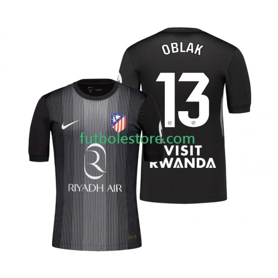 Segunda Equipación del Atlético Madrid Portero Jan Oblak 13 2025-2026 Manga Corta para Hombre