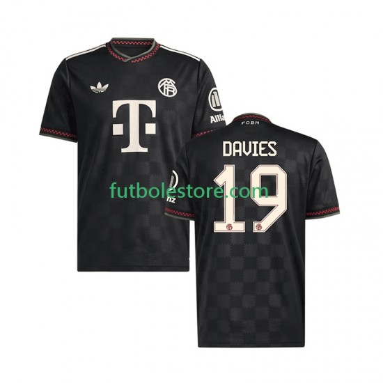 Tercera Equipación del Bayern de Múnich Alphonso Davies 19 2025-2026 Manga Corta para Hombre